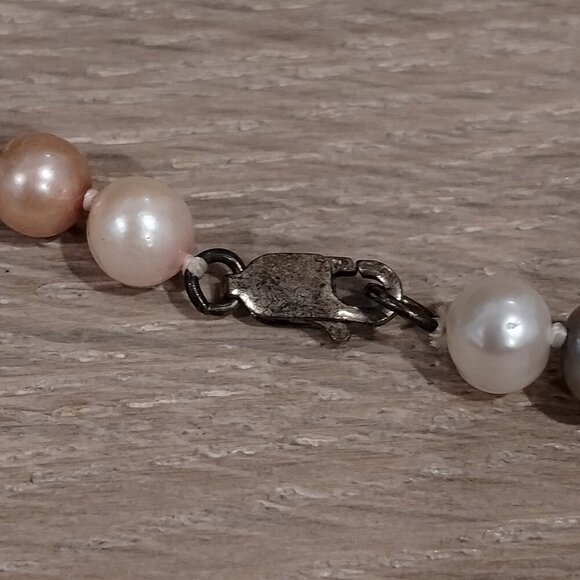 Multicolored Cultured Pearl Necklace and 2 Bracelets Set - Picture 5 of 8